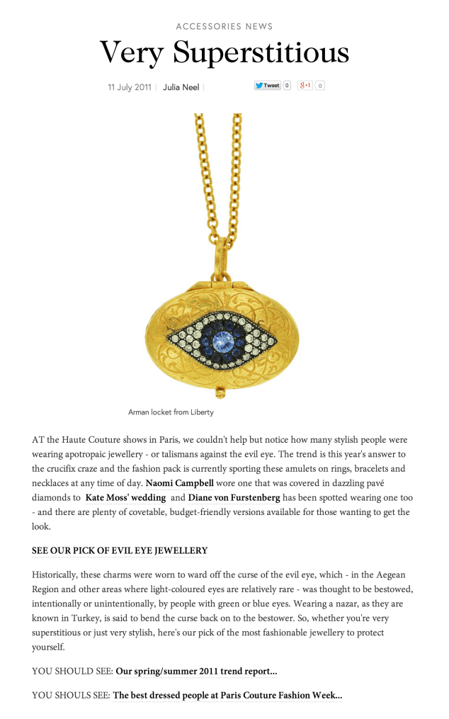 Vogue.com, Talismanic Jewellery