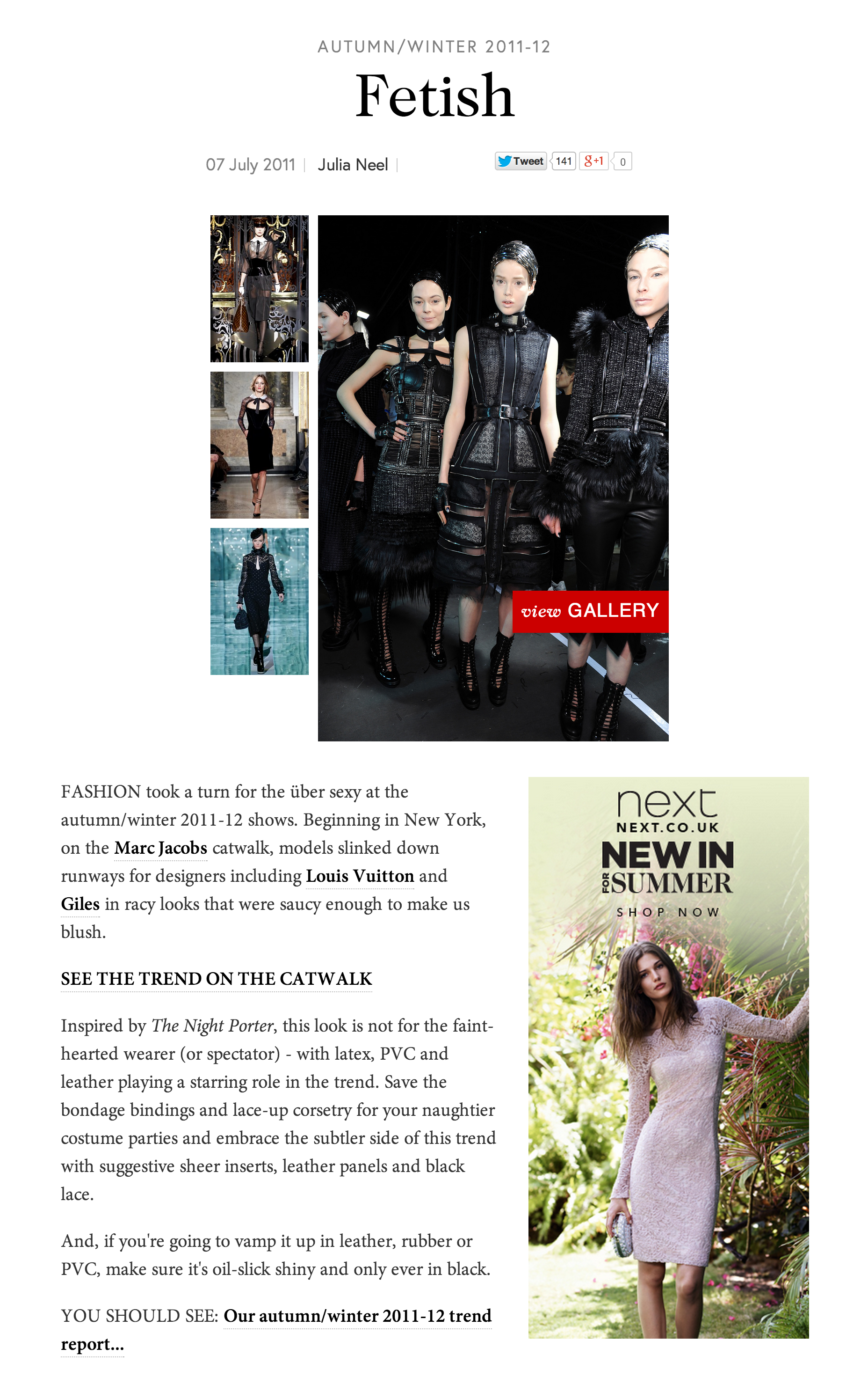 Vogue.com, Fetish Trend