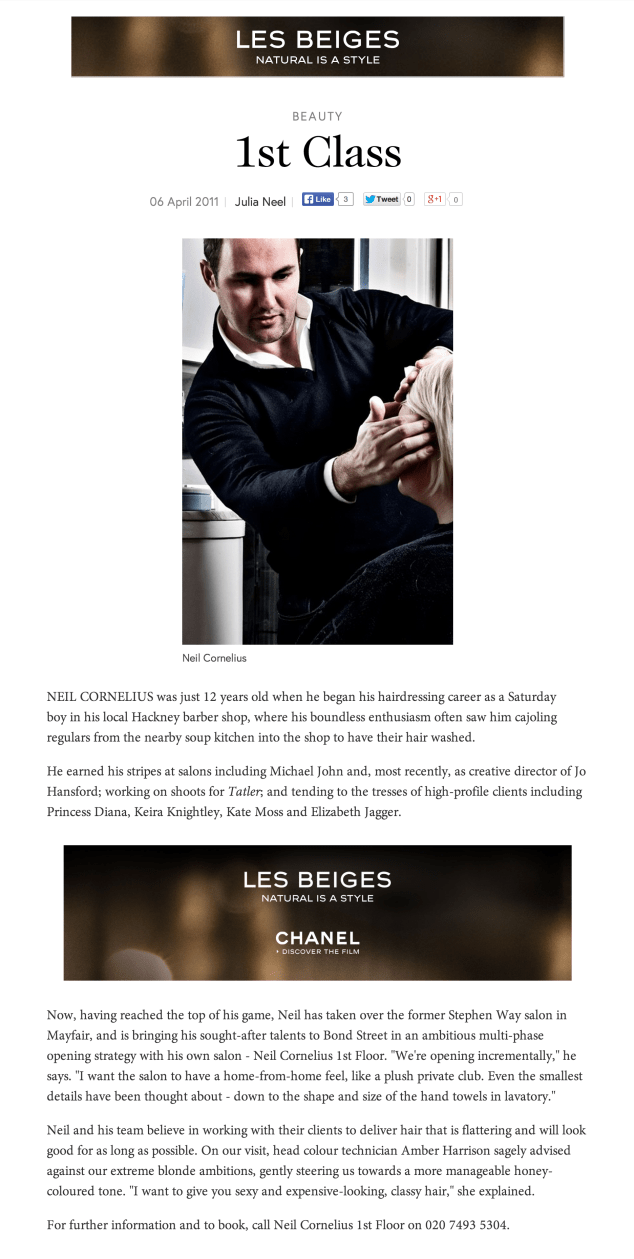 Vogue.com, Neil Cornelius Salon