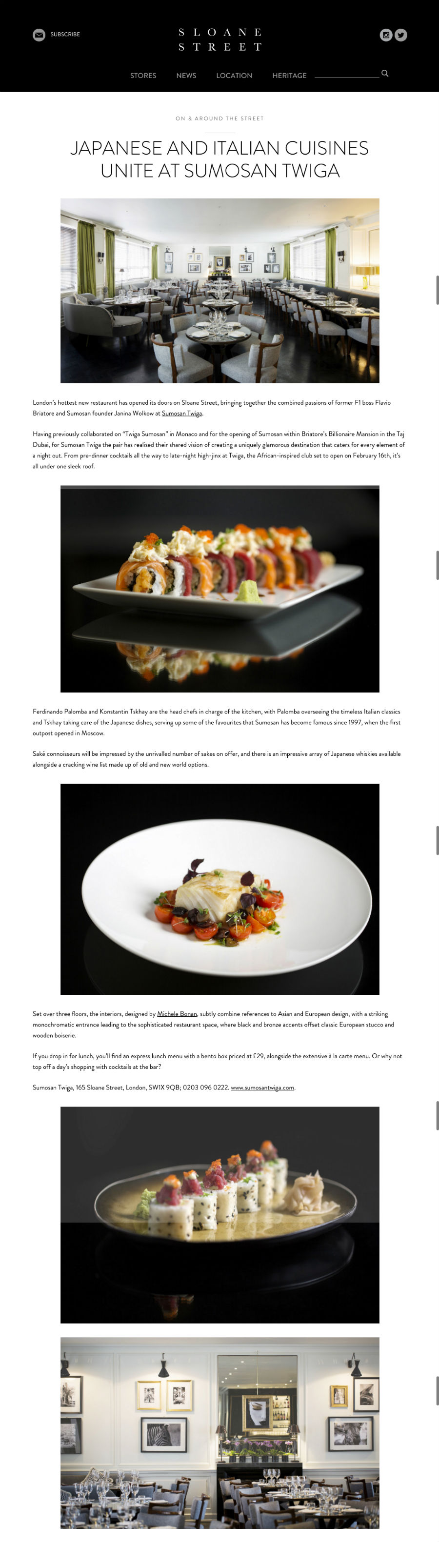 Sumosan Twiga Opens On Sloane Street